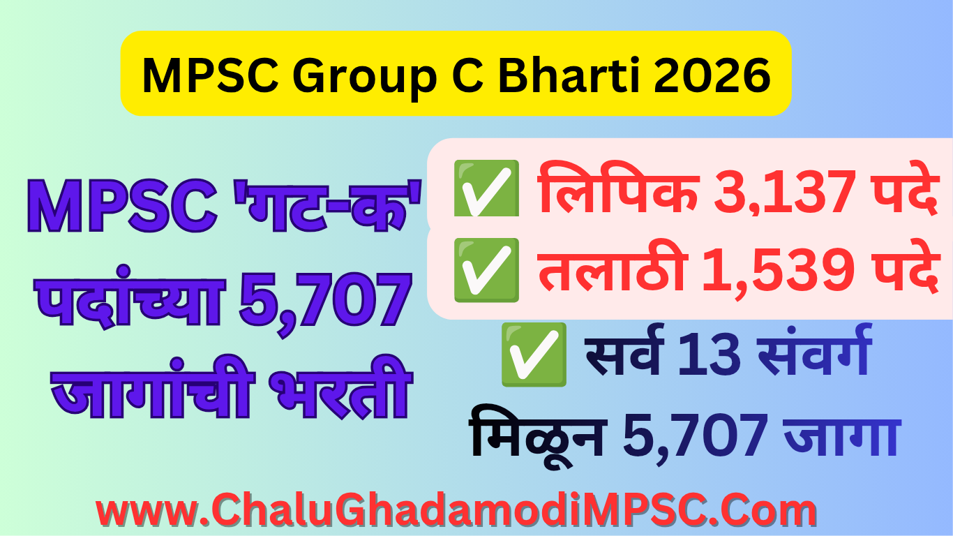 MPSC Maharashtra Group-C Recruitment 2026